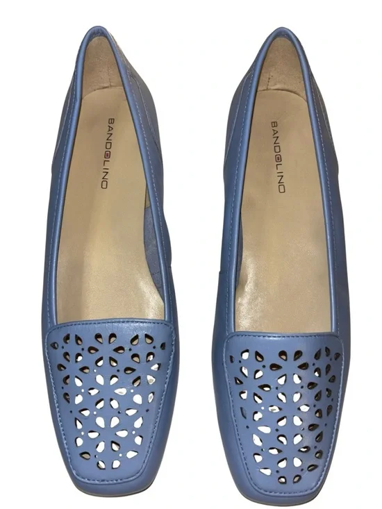 Bandolino Light Blue Laser Cut Loafers - Picture 2 of 11
